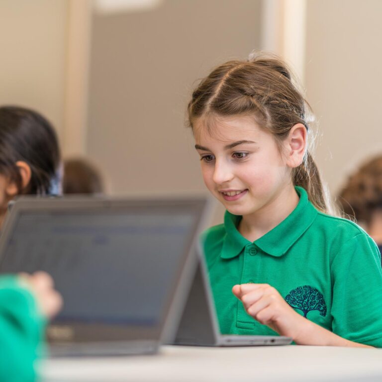 student on a laptop