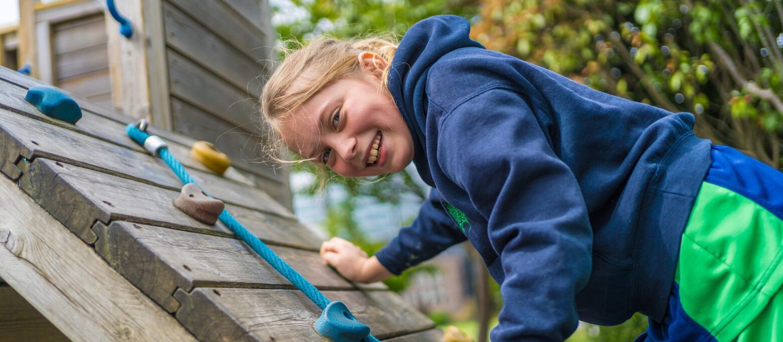 girl climbing